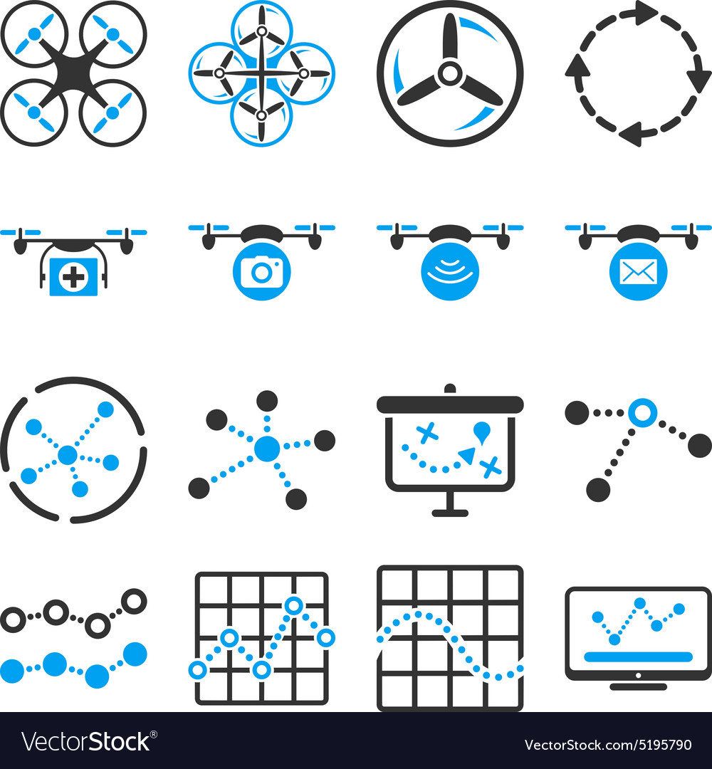 Quadcopter navigation icon set