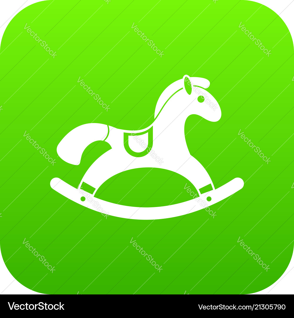 green rocking horse