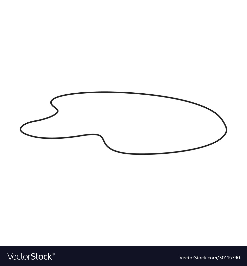 Water puddle iconoutline icon Royalty Free Vector Image