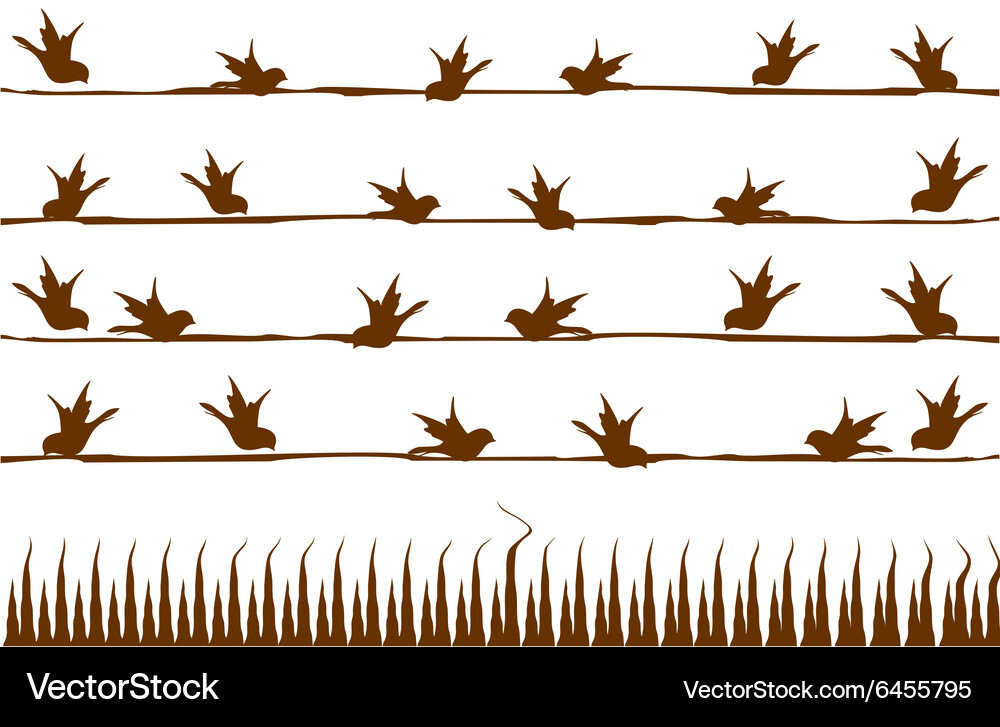 Abstract birds seamless pattern Royalty Free Vector Image