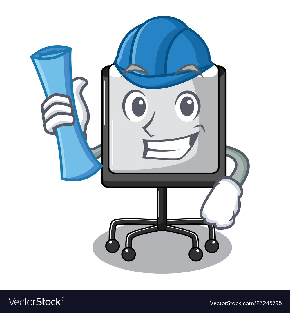 Architect presentation board character in table