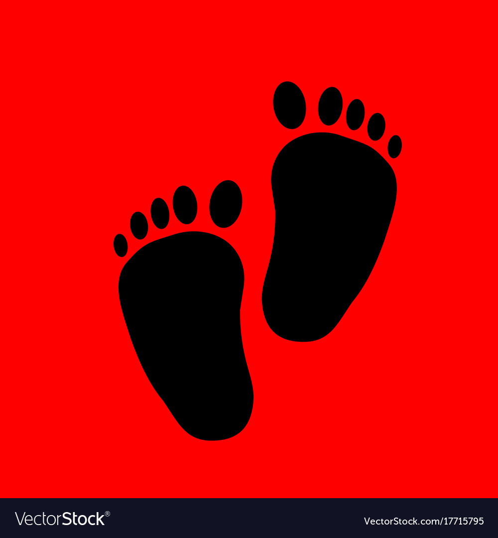 Download Baby feet silhouette Royalty Free Vector Image