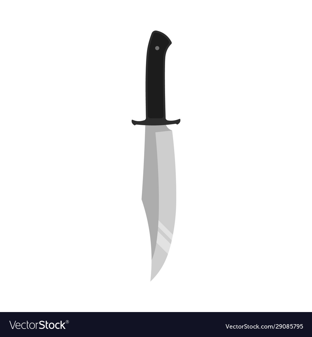 Combat Knife Icon Flat Royalty Free Vector Image