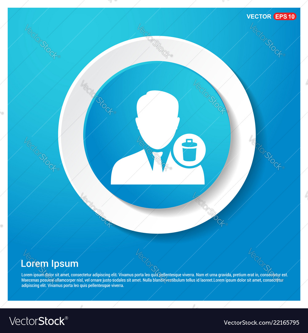 Delete user icon vector image Delete user icon