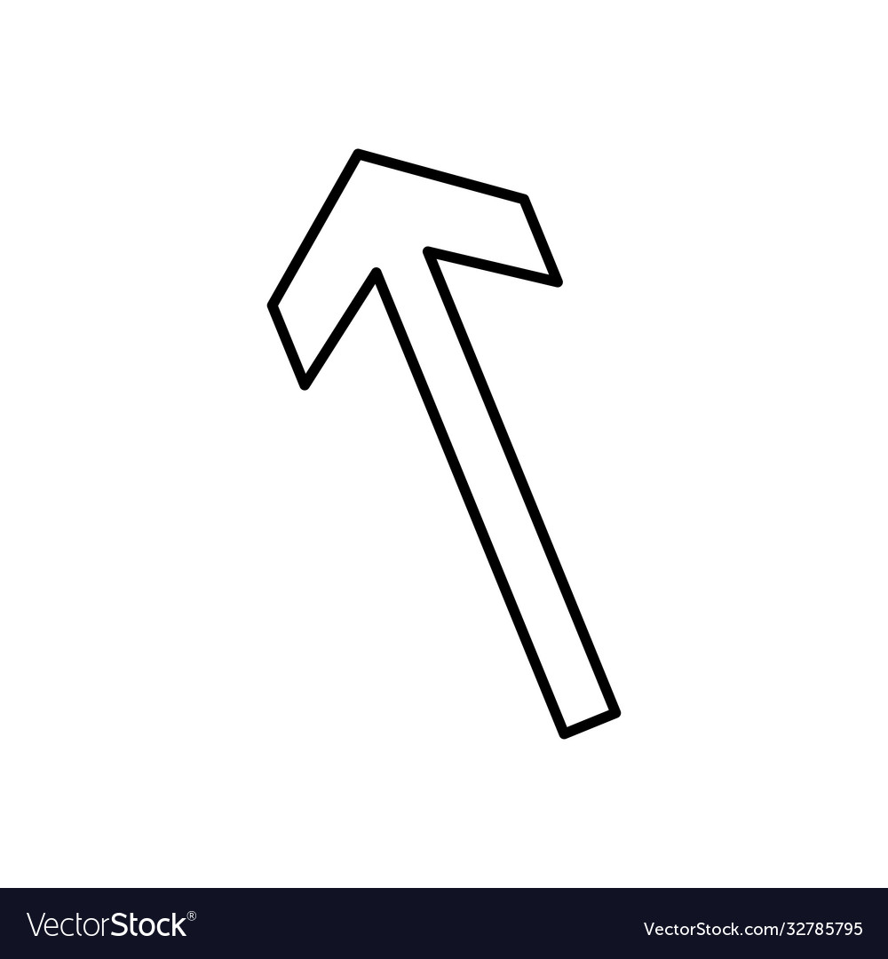 Diagonal arrow up icon line style