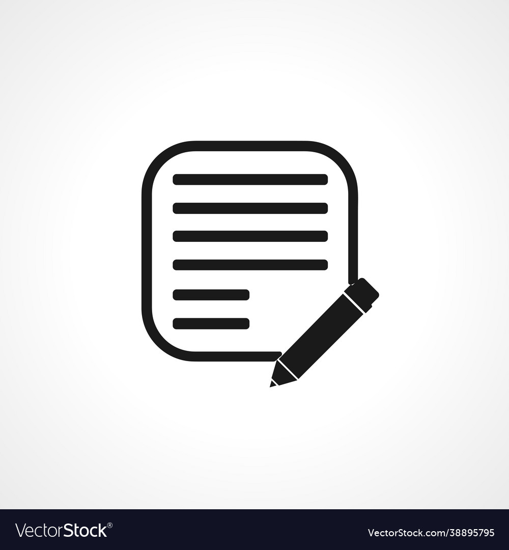 Edit document simple isolated web icon vector image Edit document simple isolated web icon