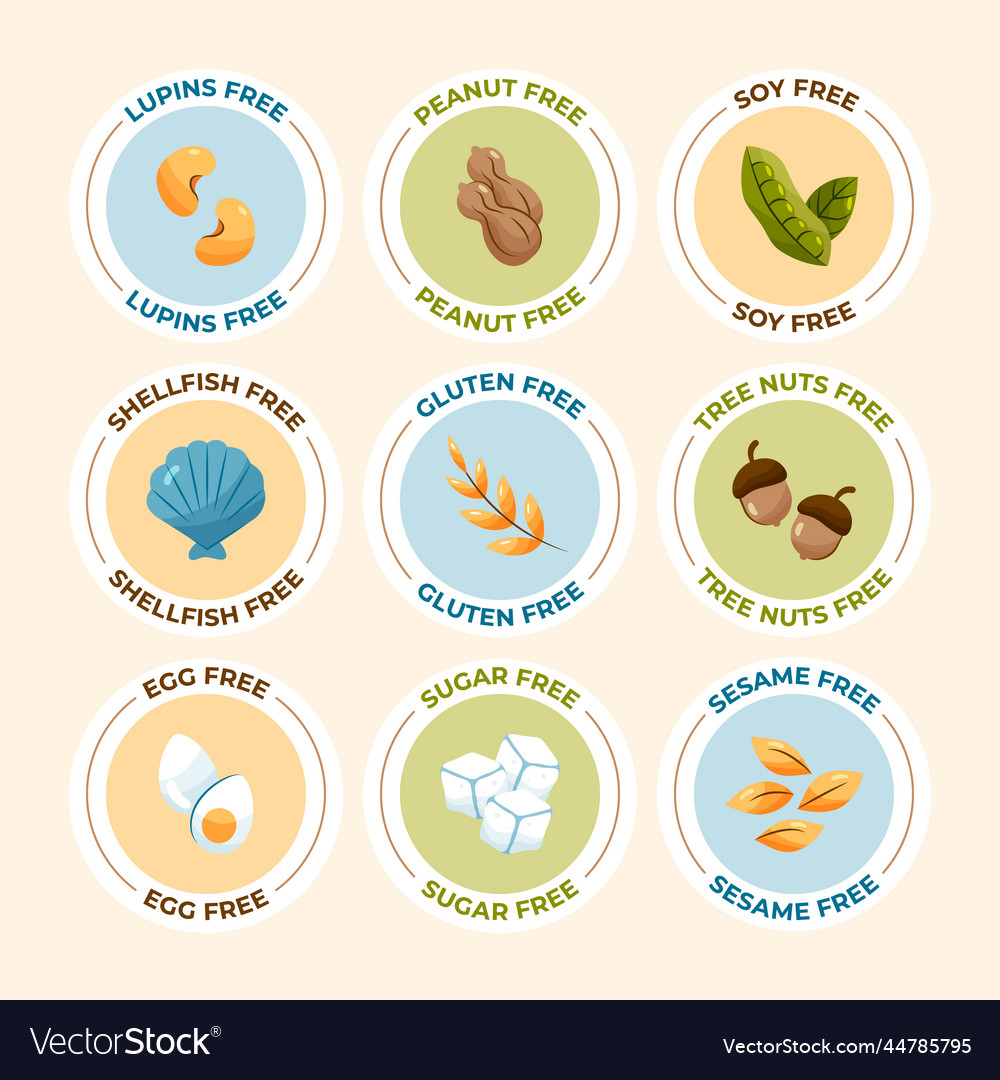 Food allergy label set design