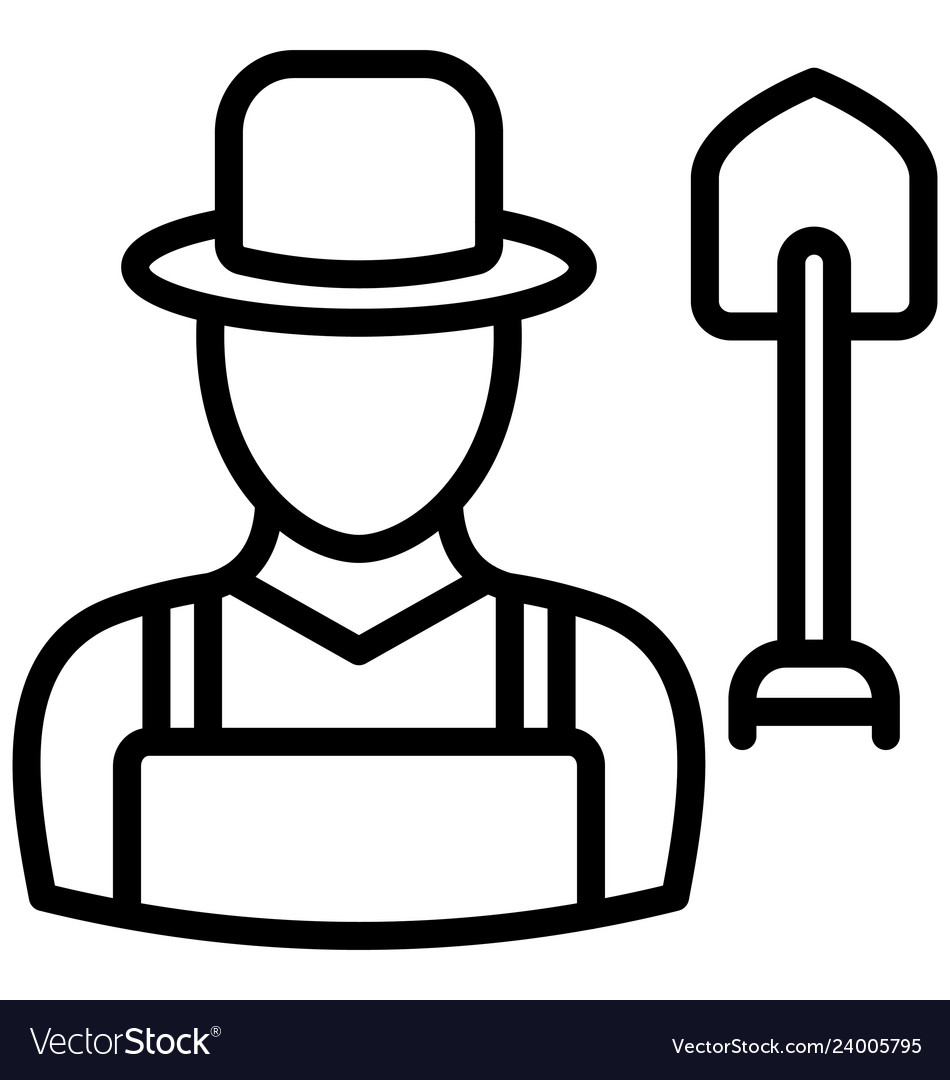 Gardener icon which can easily modify or e