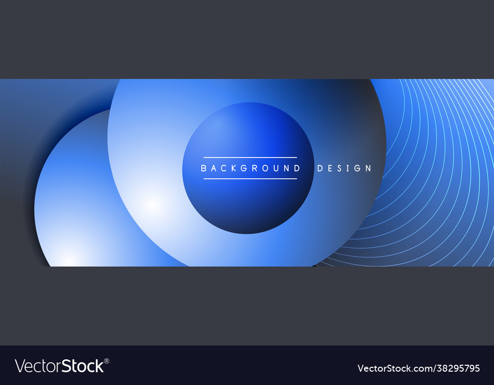 Gradient circles with shadows techno vector image Gradient circles with shadows techno
