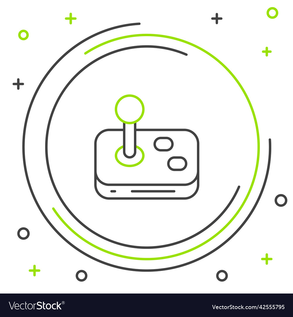 Line joystick for arcade machine icon isolated vector image Line joystick for arcade machine icon isolated