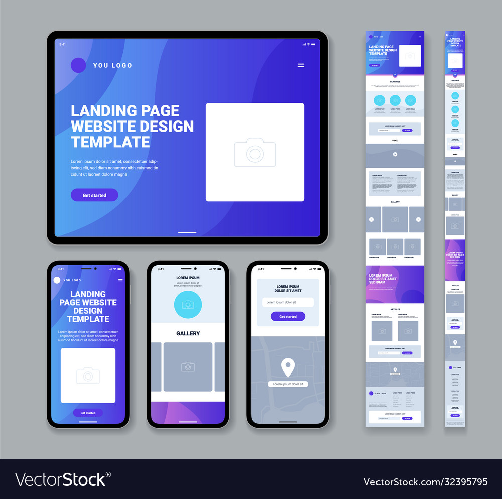 mobile landing page ui design