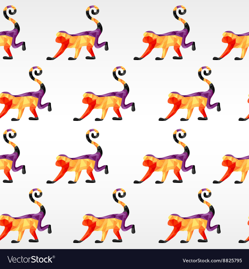 Monkey seamless pattern