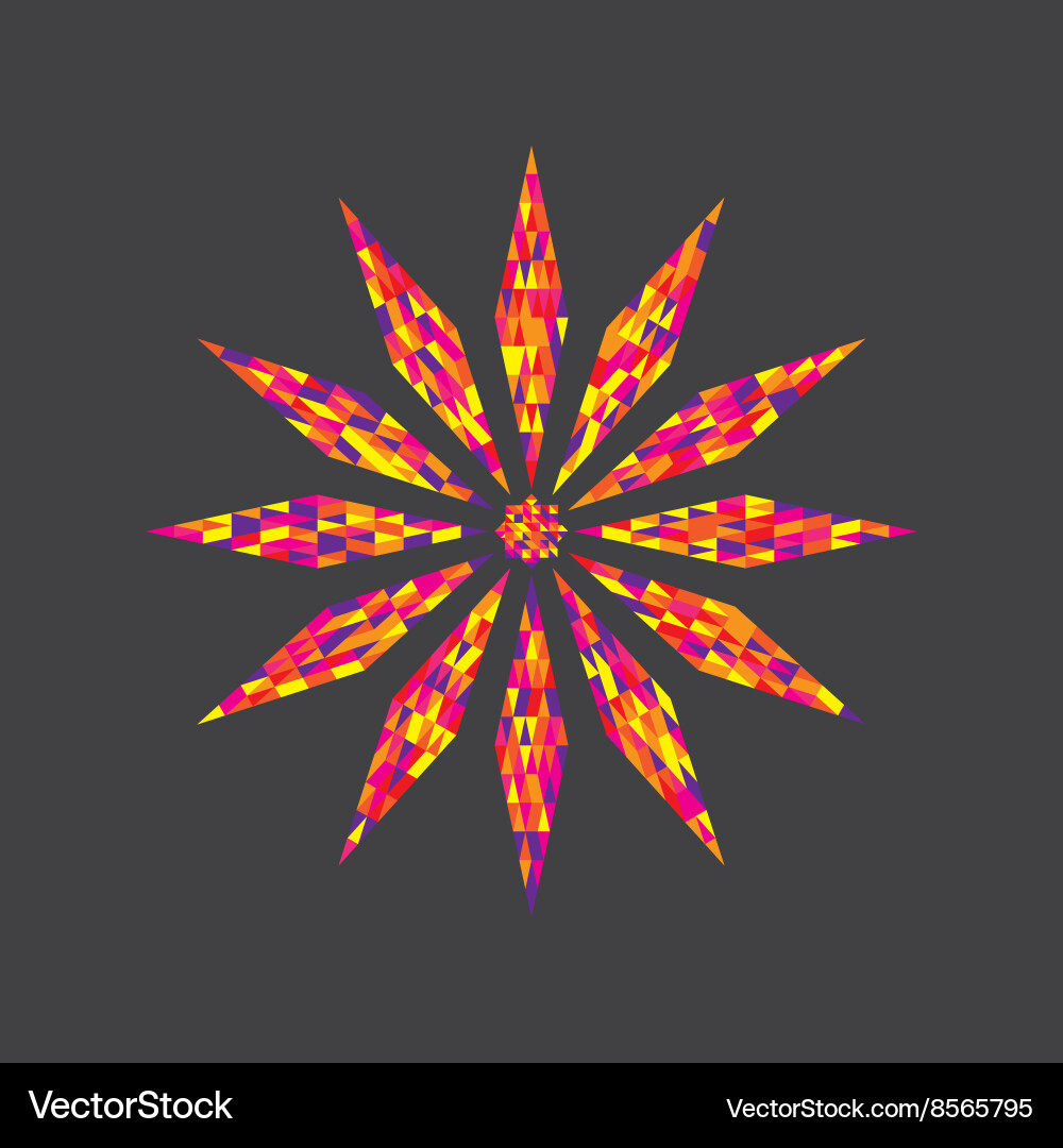 Multicolor abstract flower Royalty Free Vector Image
