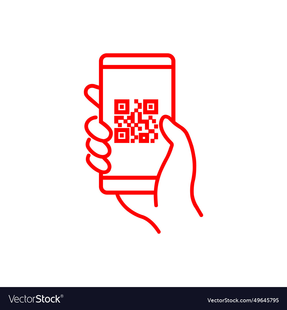 Qr code scanning icon in smartphone