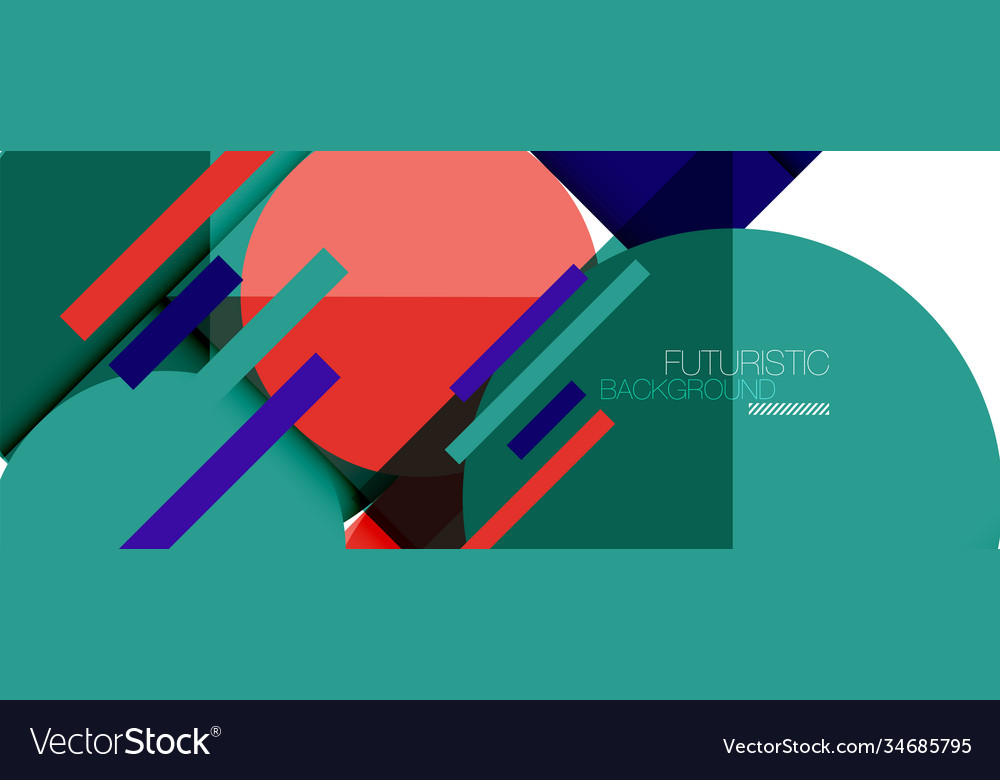Simple circles and triangles abstract background