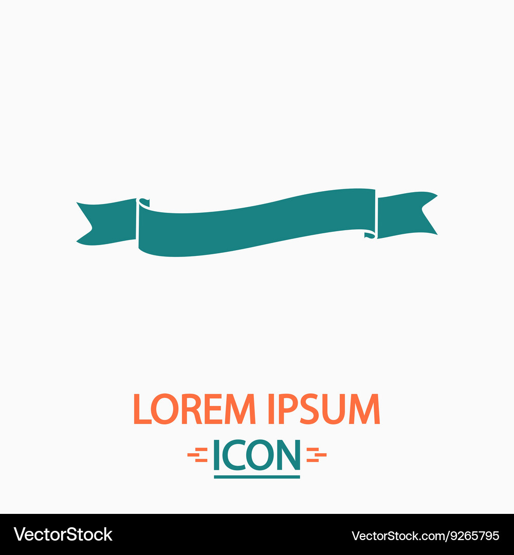 Wave ribbon computer symbol Royalty Free Vector Image