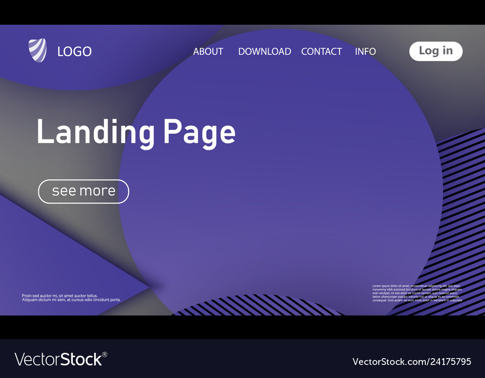 Website landing page material design