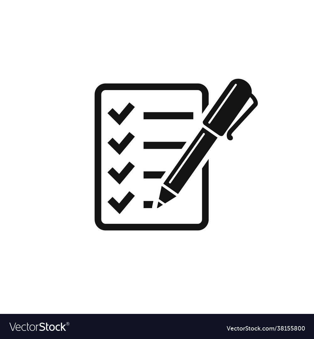 Checklist icon isolated check list symbol Vector Image Checklist icon isolated check list symbol