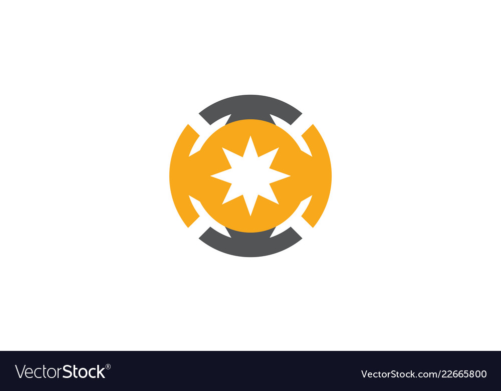 Circle star bright technology logo