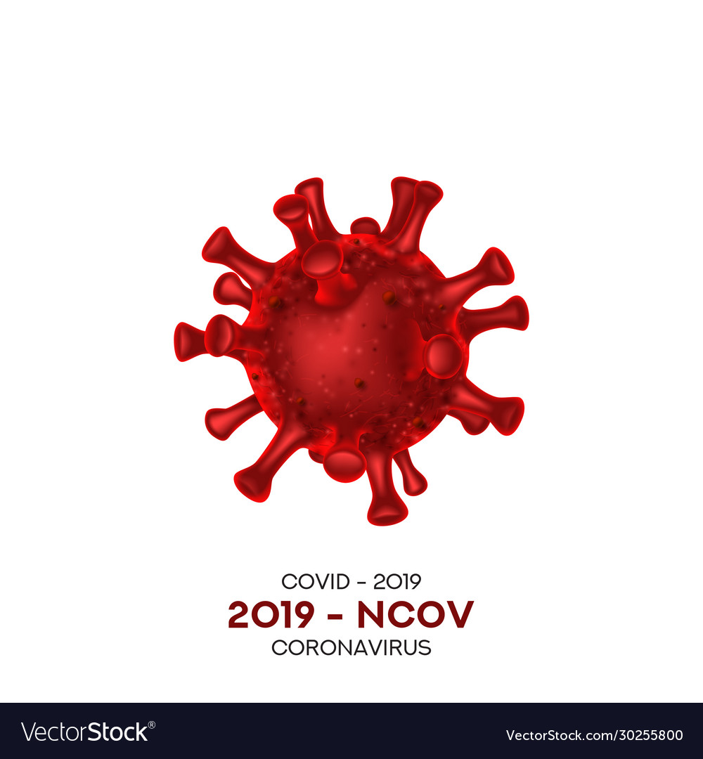 Coronavirus cell isolated on white background vector image Coronavirus cell isolated on white background