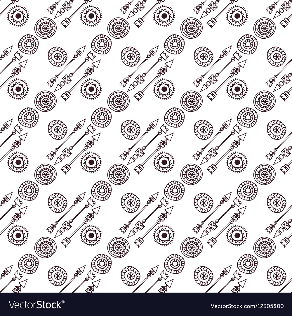 Doodle abstract lines seamless pattern