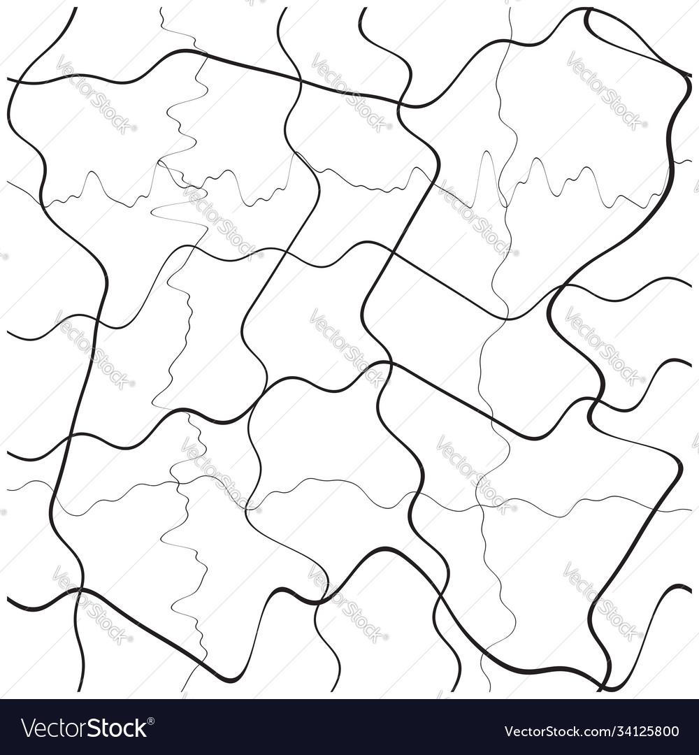 Grid und Mesh mit abstrakt verzerrtem Squiggle