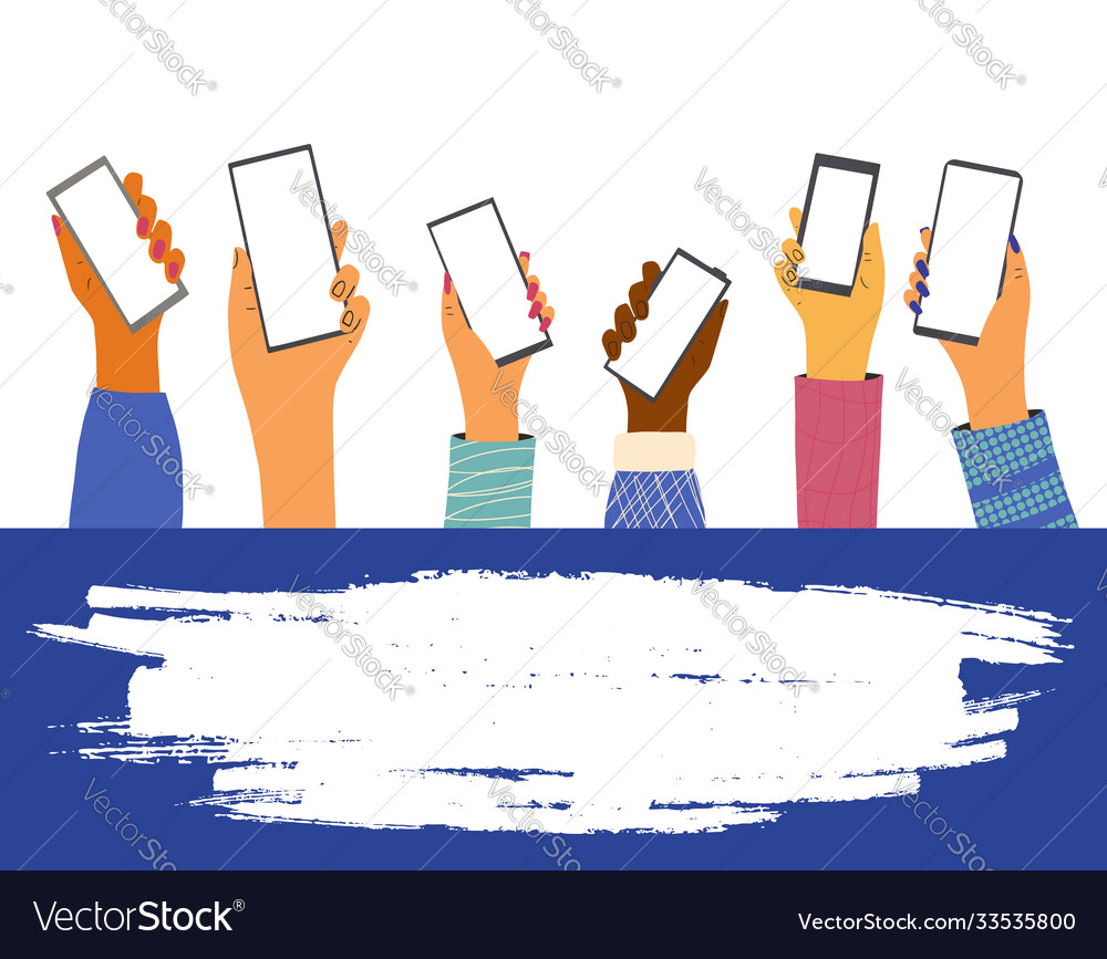 Human hand holding a phone design