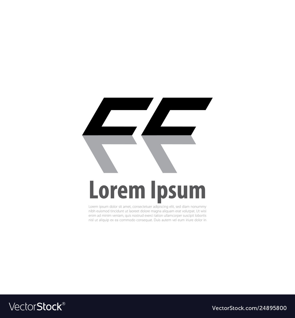 Initial letter ff linked hexagonal creative