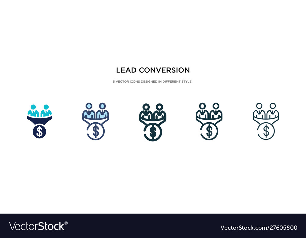 Lead conversion icon in different style two