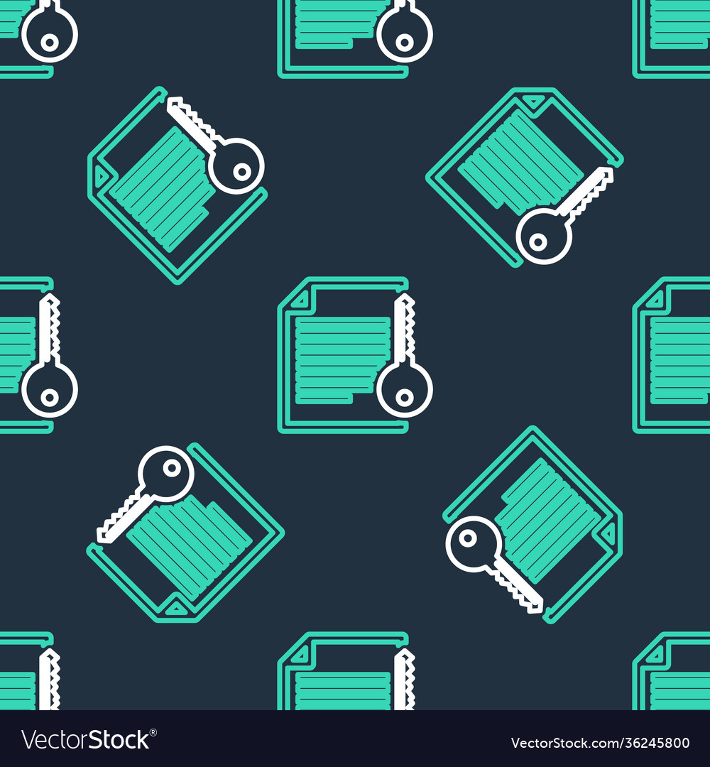 Line smart contract icon isolated seamless pattern vector image Line smart contract icon isolated seamless pattern