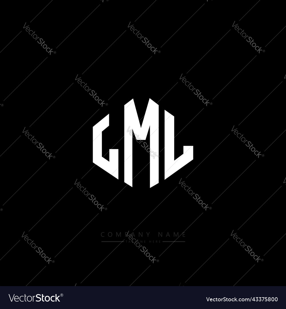 Lml letter logo design with polygon shape