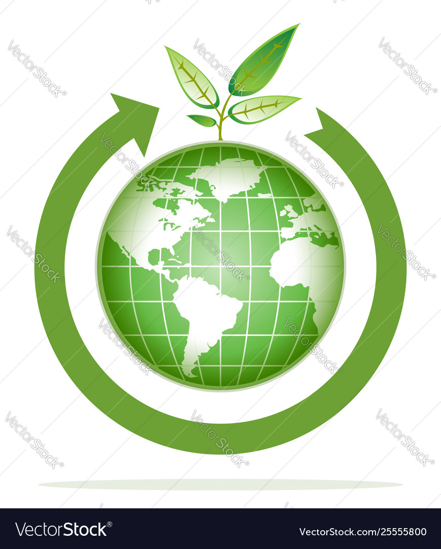 Recycling world Royalty Free Vector Image VectorStock