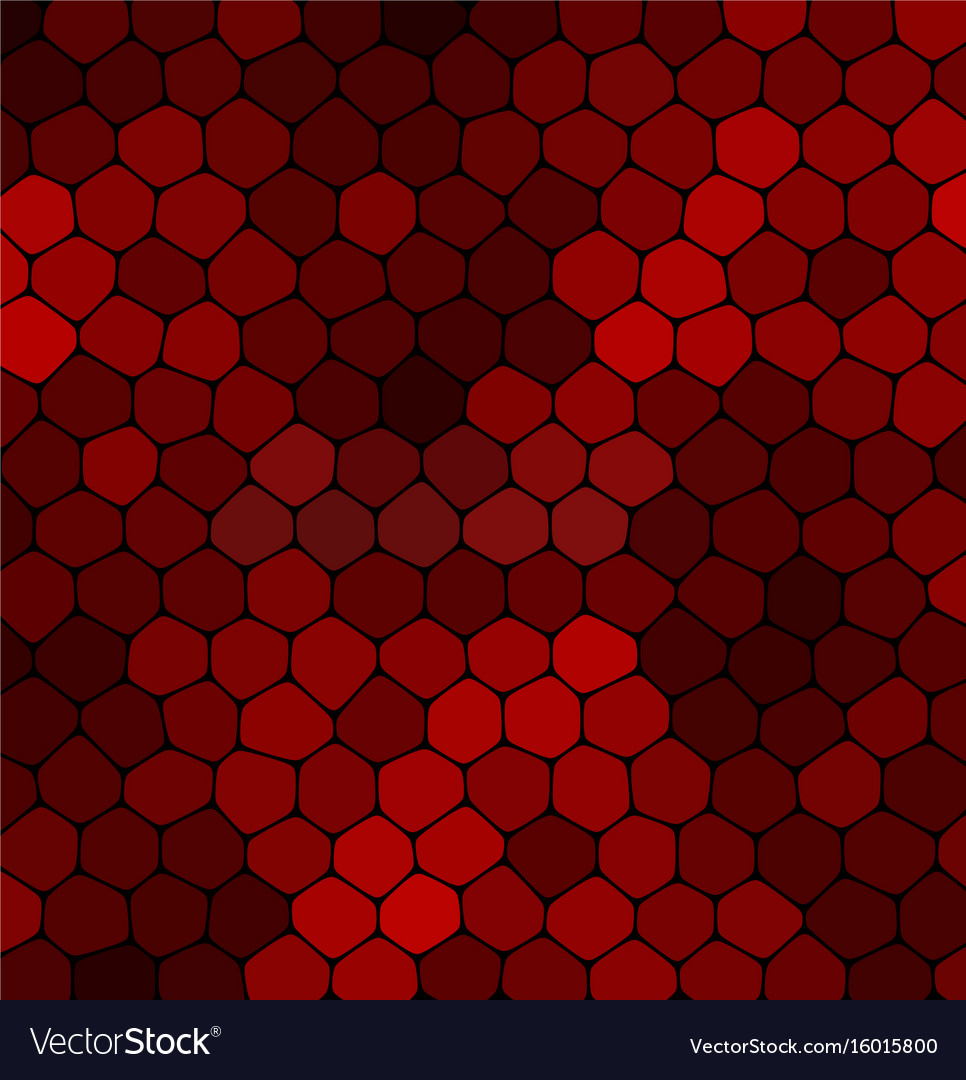 Red Stone Hexagon Pattern