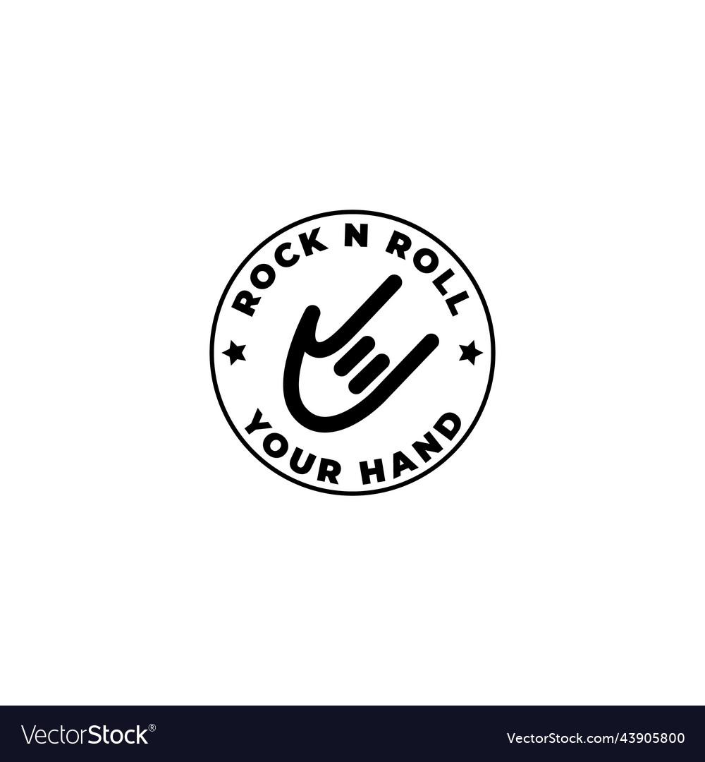Rock & Roll Metall Handstempel Logo