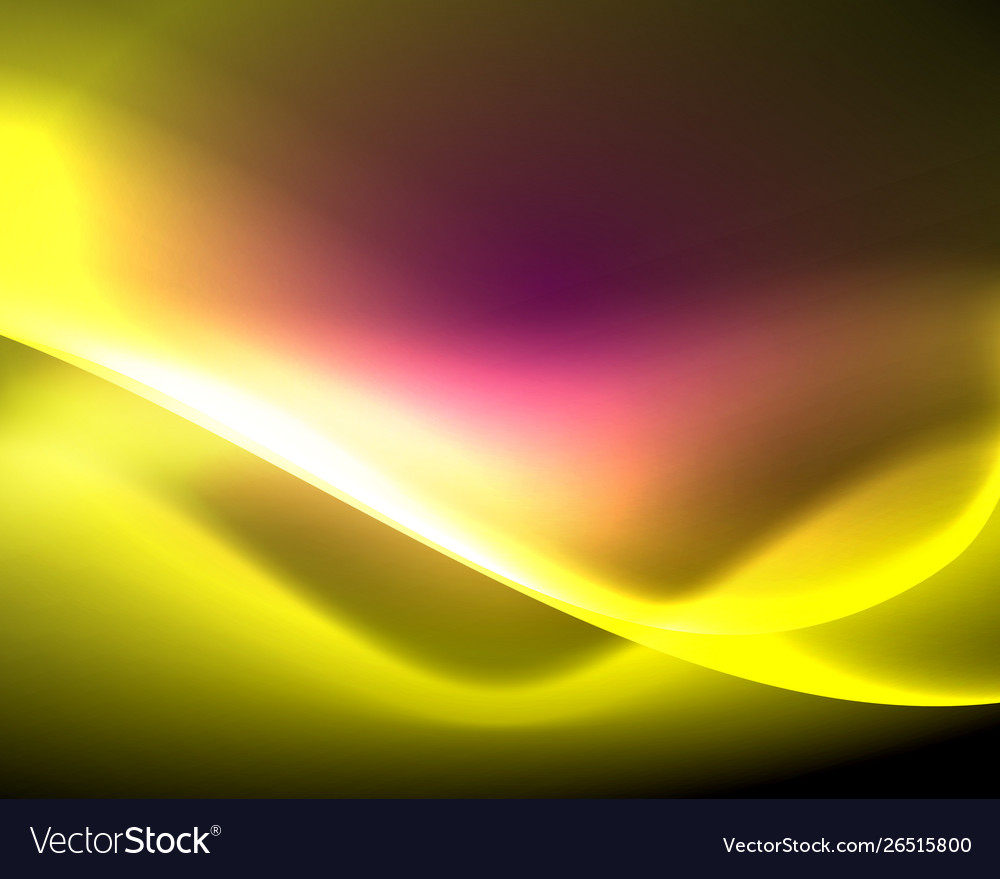 Shiny color bright neon abstract wave template