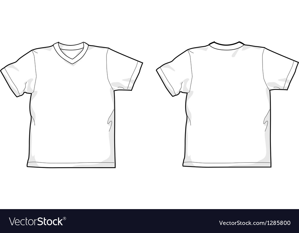 vector shirt t neck design Free  neck Image Vector Royalty shirt V VectorStock T