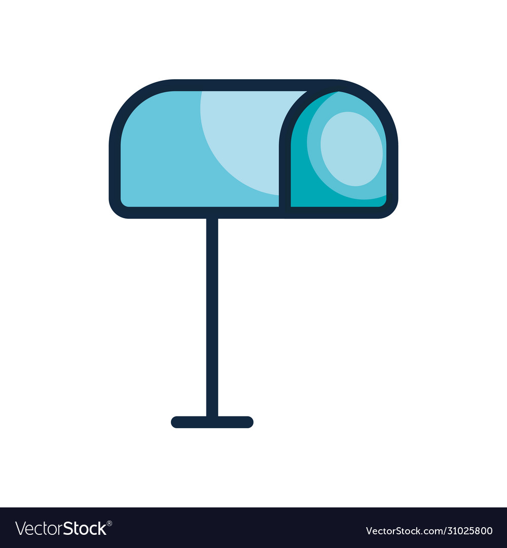 User interface concept mailbox icon line color Vector Image