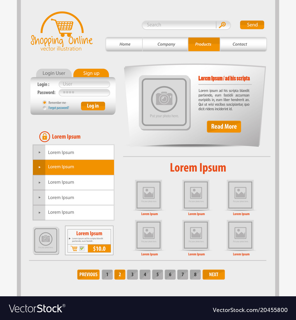 Website design template