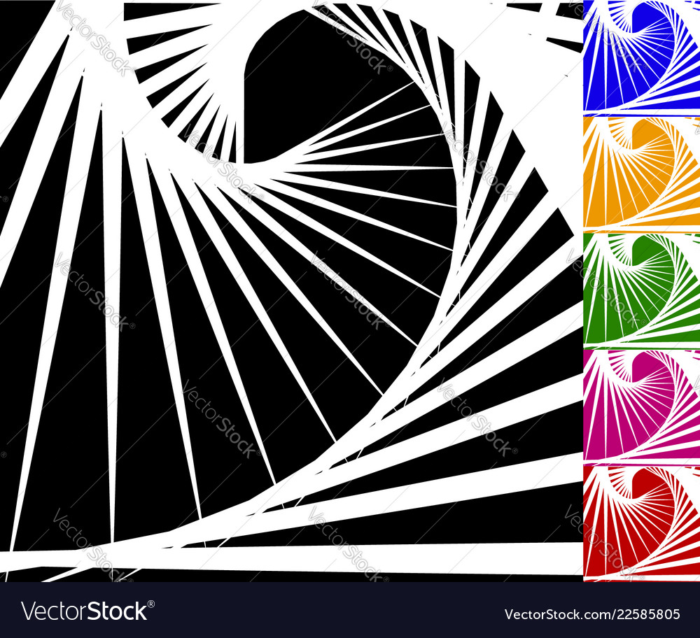 Abstract background set with concentric rotating vector image Abstract background set with concentric rotating