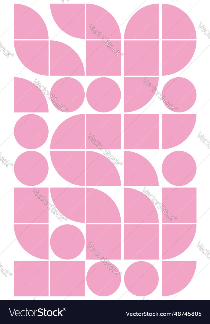 Abstract geometric background with circles square vector image Abstract geometric background with circles square