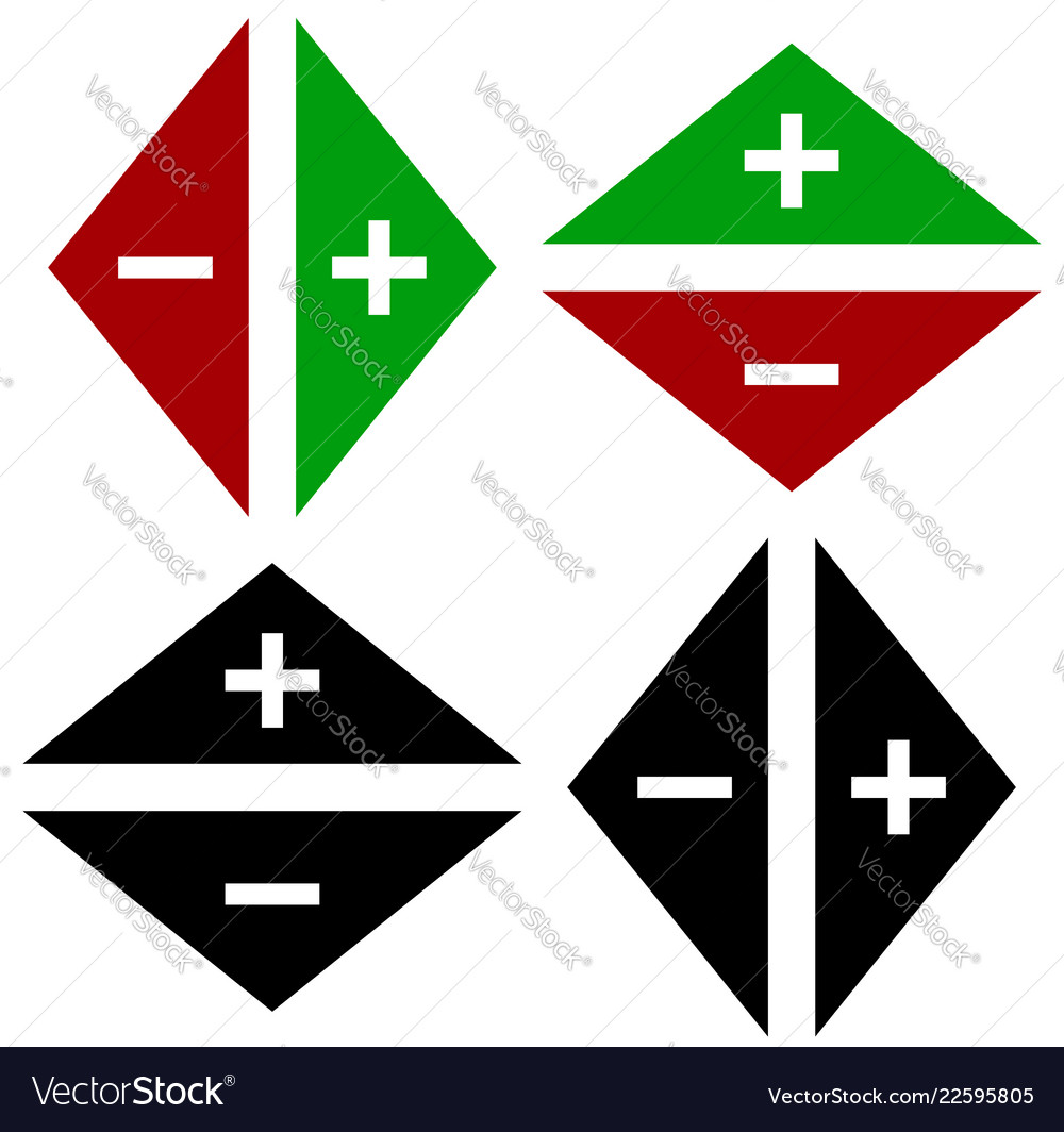 Arrows in opposite directions symbol of