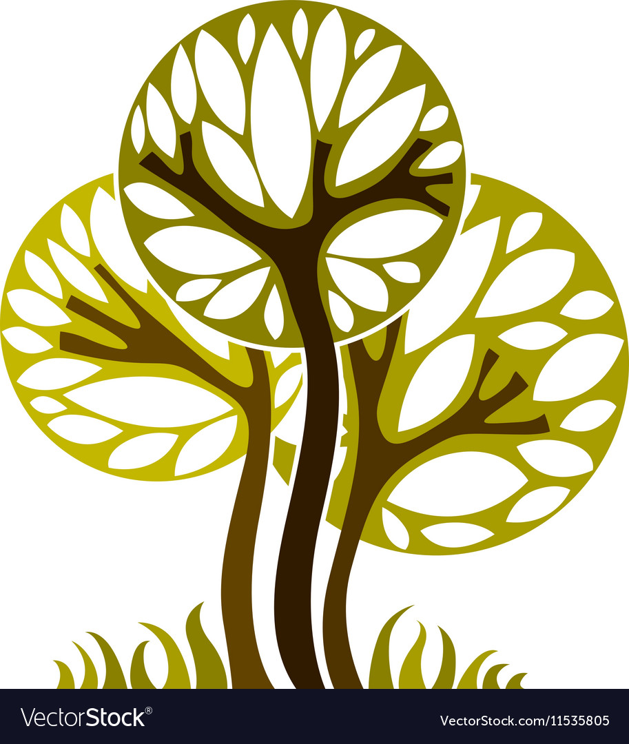 Art Graphic Of Tree Season Concept Can Be Vector Image