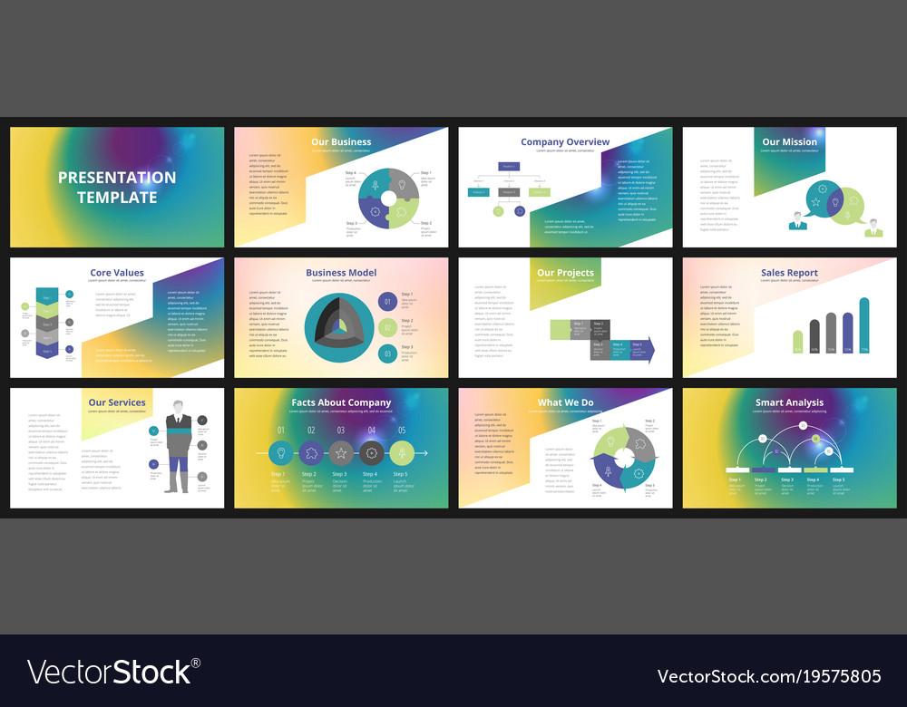 Business Presentation Templates Royalty Free Vector Image