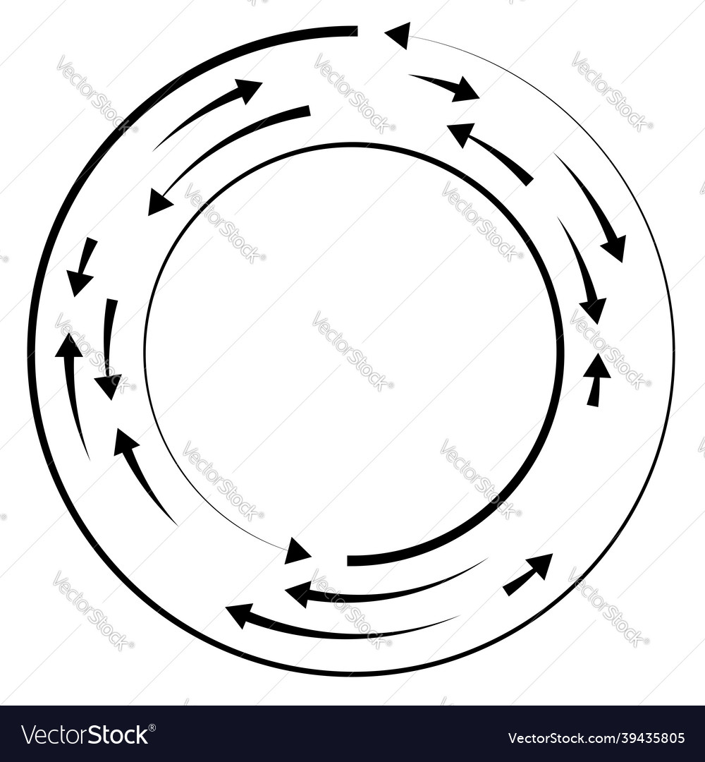 Circular circle arrows in reverse opposite vector image Circular circle arrows in reverse opposite