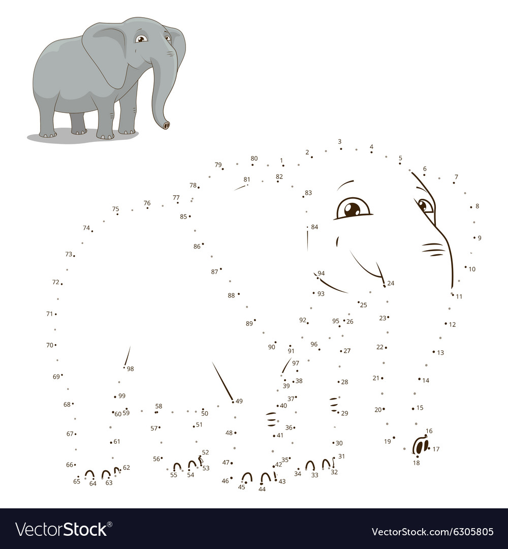 Connect the Dots Elephant Game