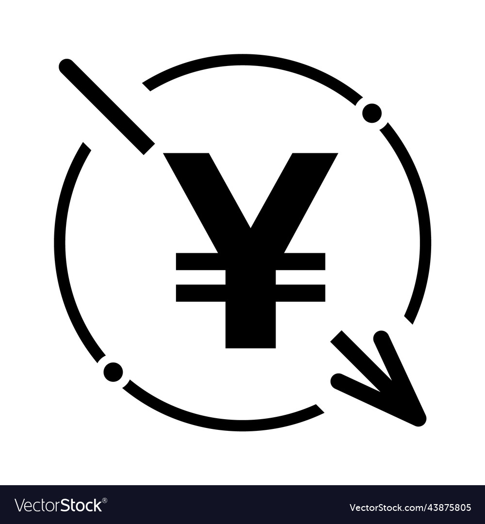 Cost reduction- decrease yuan icon symbol image