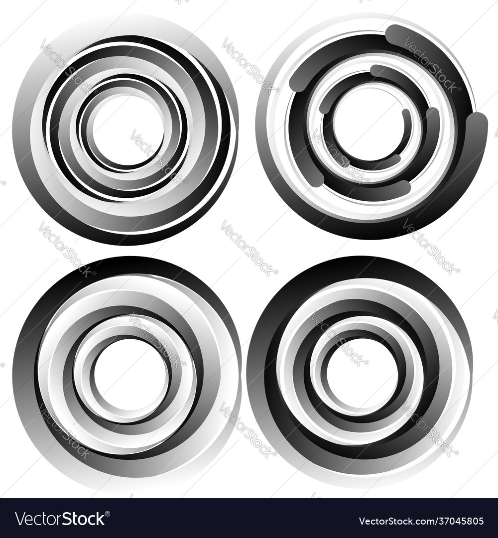Cyclical circle helix volute element concentric Vector Image Cyclical circle helix volute element concentric