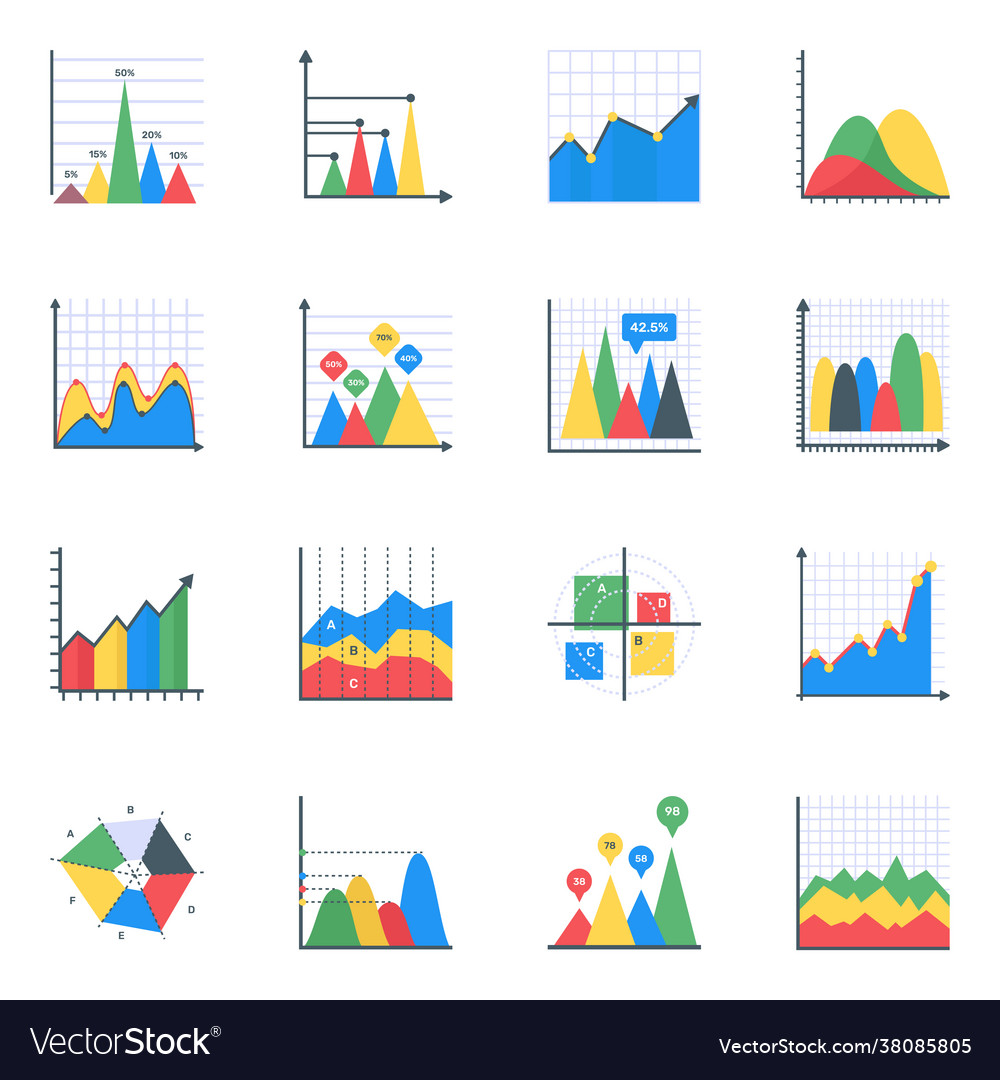 Flat icons infographics in editable style