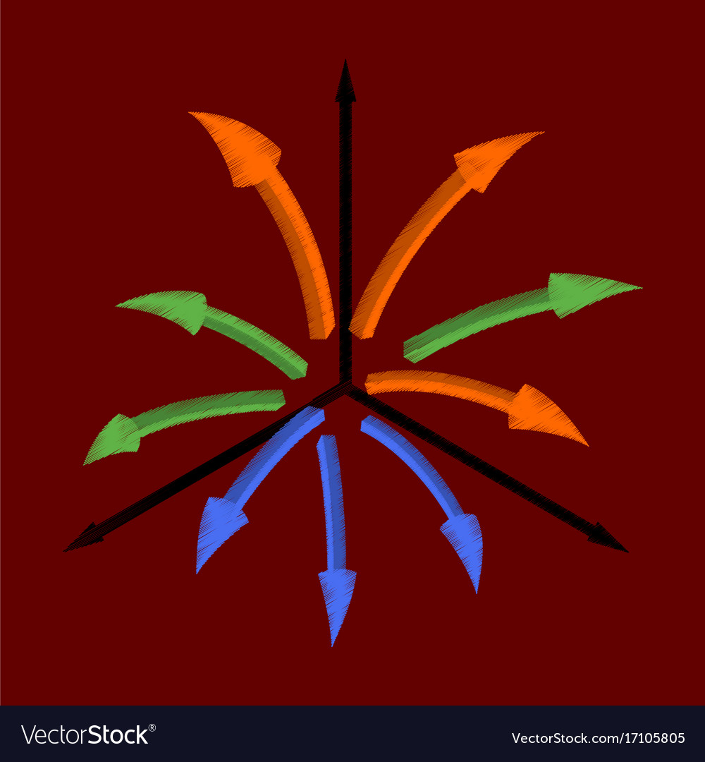 Flat shading style icon arrow chart