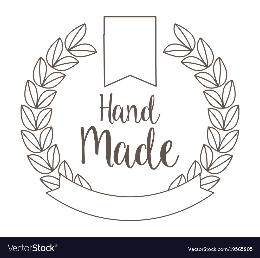 Hand made handwriting emblem image